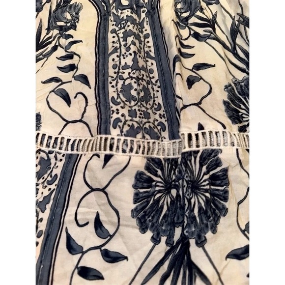 Jaase Women's XS Blue Floral Maxi Skirt Flowy Drawstring Festival - Picture 9 of 9